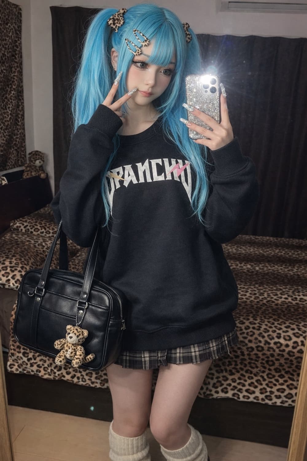 오빤쮸 우사기 맨투맨 티셔츠 상품이미지7