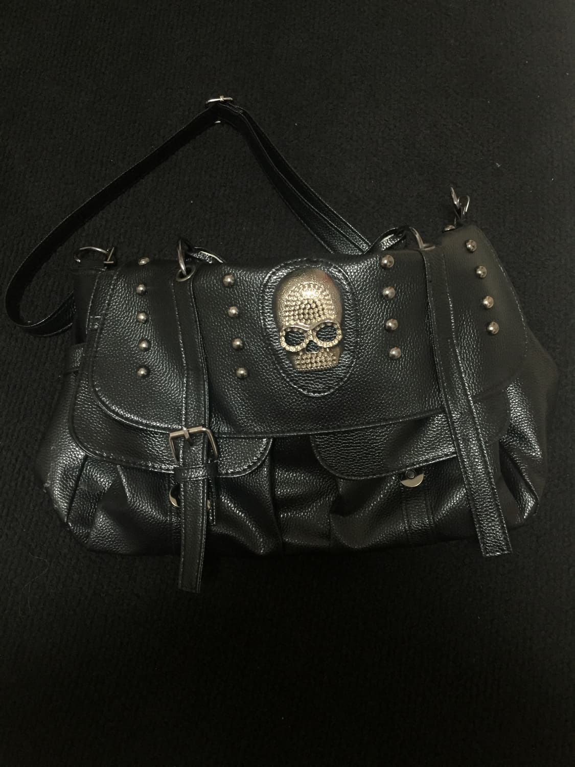 펑크 해골 크로스백 상품이미지1