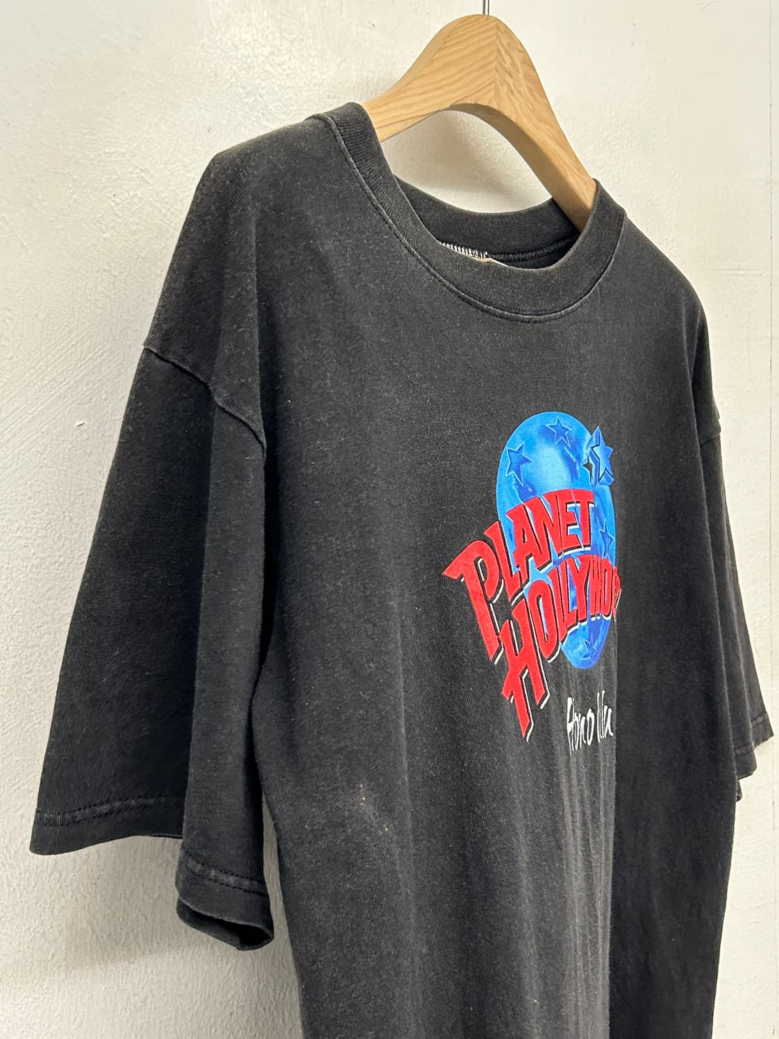 90s USA MADE 플래닛 할리우드 호놀룰루 블랙 반팔 상품이미지3