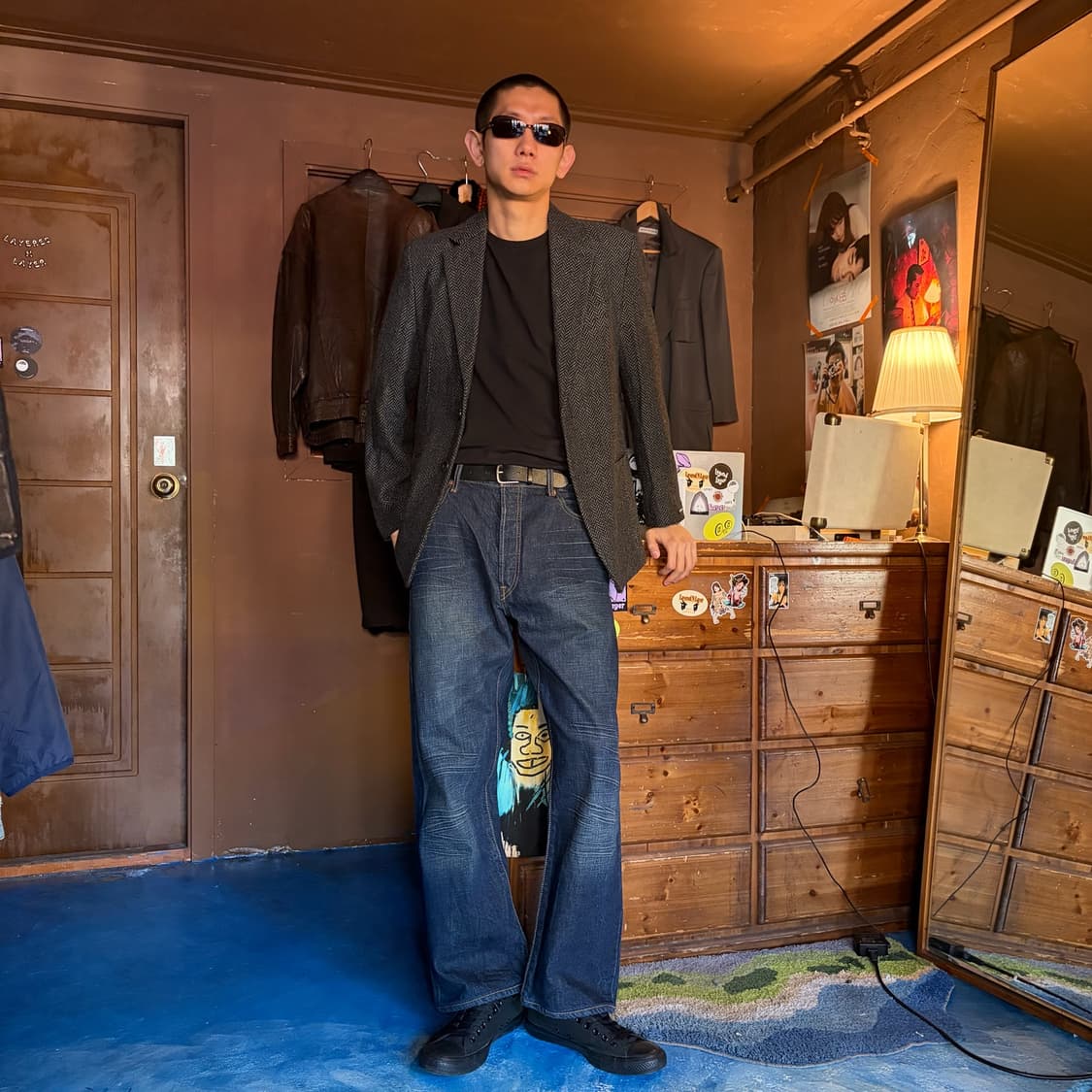 ARMANI HERRINGBONE PATTERN JACKET 상품이미지1