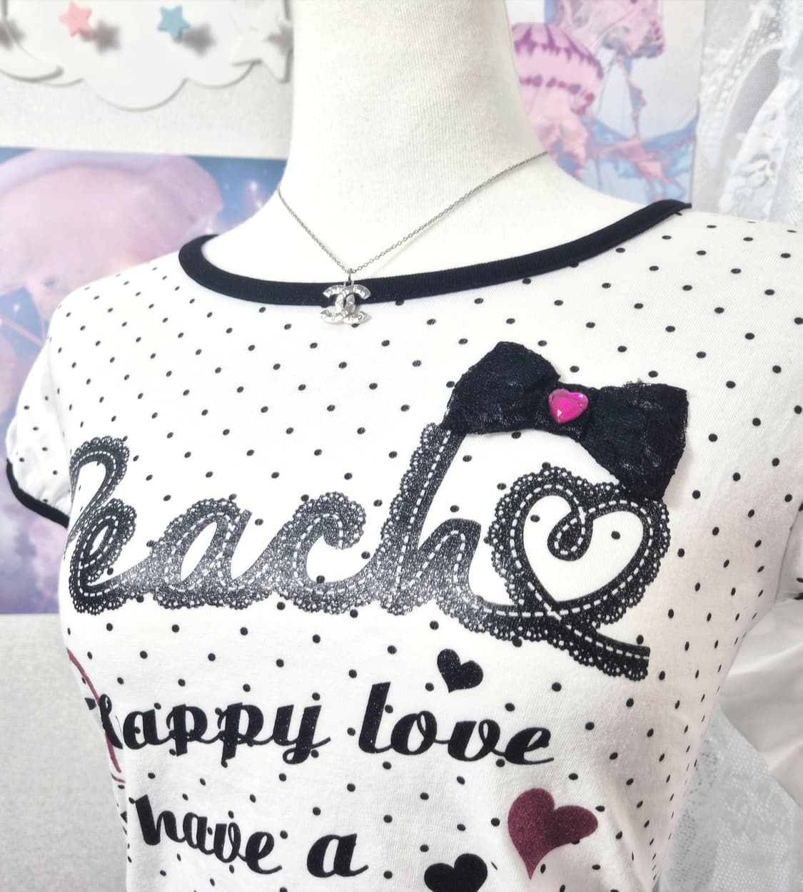 헤이세이 도트 큐빅 글리터 프릴 탑 히메갸루 트랄라라  상품이미지3