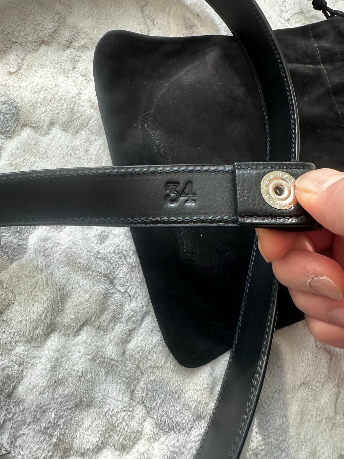 크롬하츠 / 1인치 레더 벨트 스트랩 / 34인치 상품이미지3