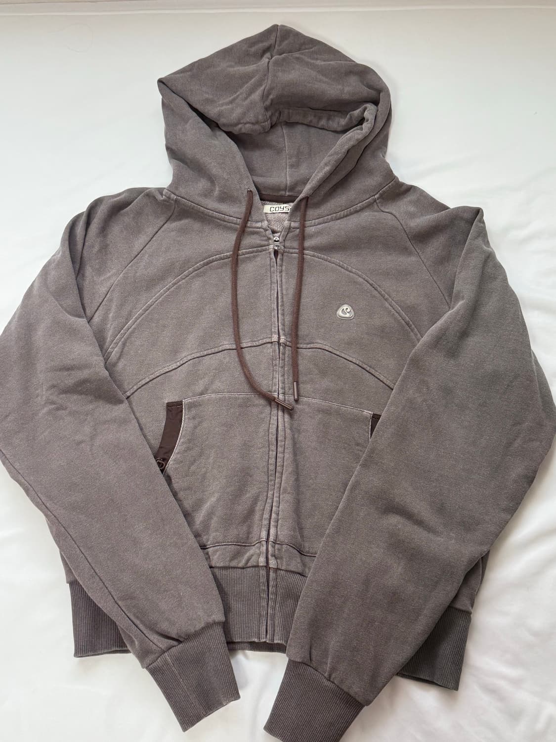 코이세이오 스트링 포켓 후드집업 와인 상품이미지3