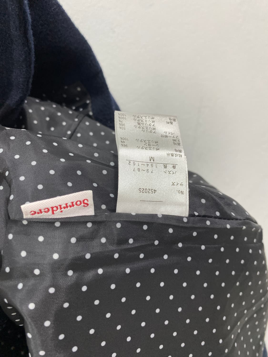 [SORRIDERE] 소리데레 도쿄 걸 네이비 숏코트 상품이미지8