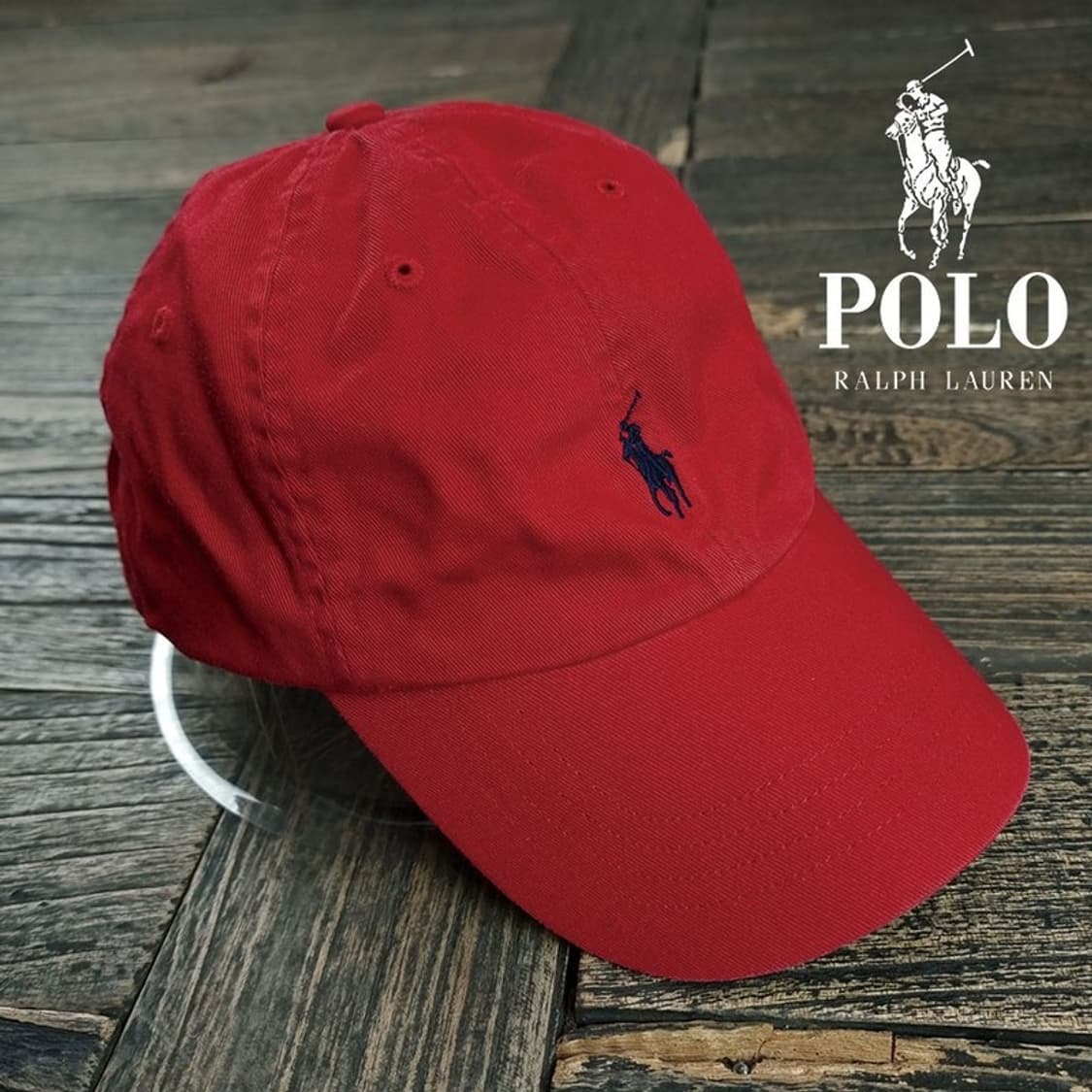 [폴로 랄프로렌] 포니 로고 자수 볼캡 레드 M19406 상품이미지1