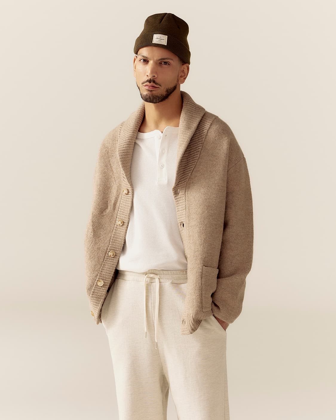 Stranger 스트레인져 헨리넥 코튼 긴팔티셔츠 상품이미지3