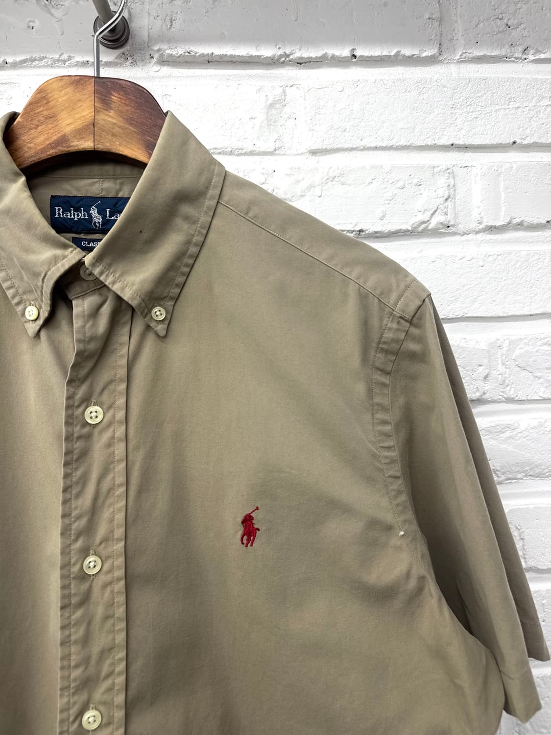 랄프로렌 베이지 클래식핏 반팔셔츠 상품이미지4