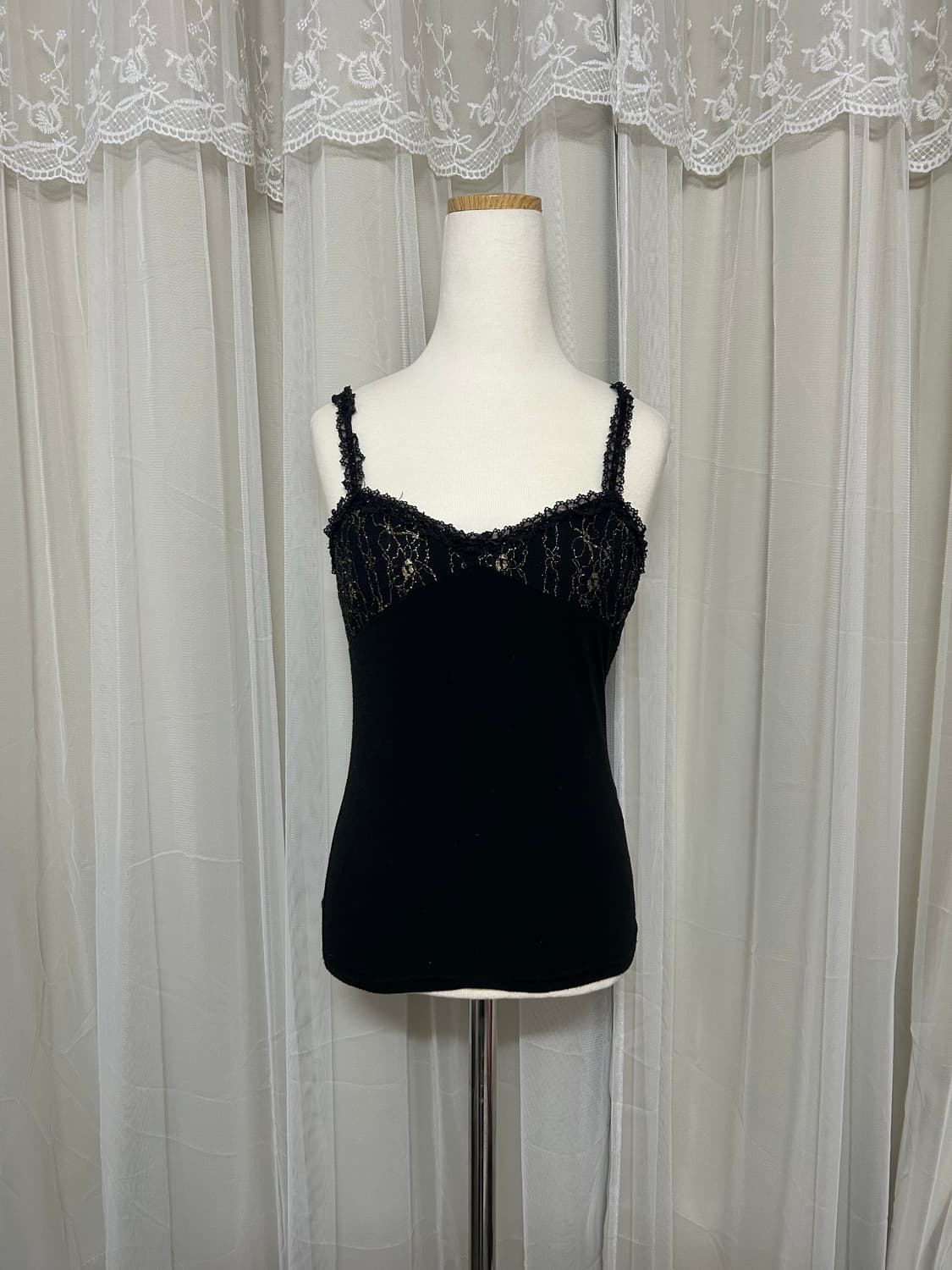 리즈리사 금장플라워 레이스슬리브리스 나시 오네갸루 상품이미지2