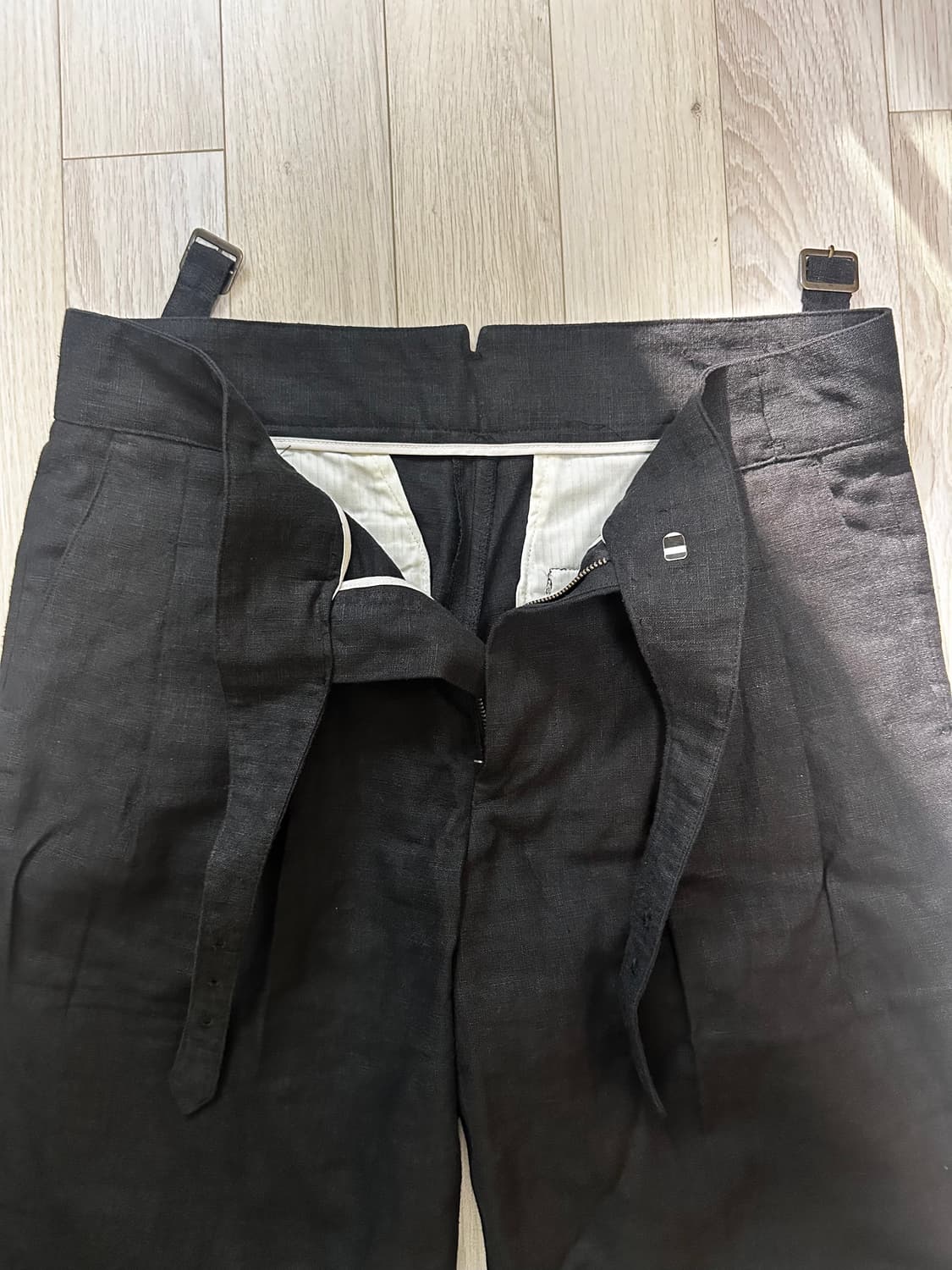 솔티 린넨 구르카 트라우저 블랙 상품이미지2