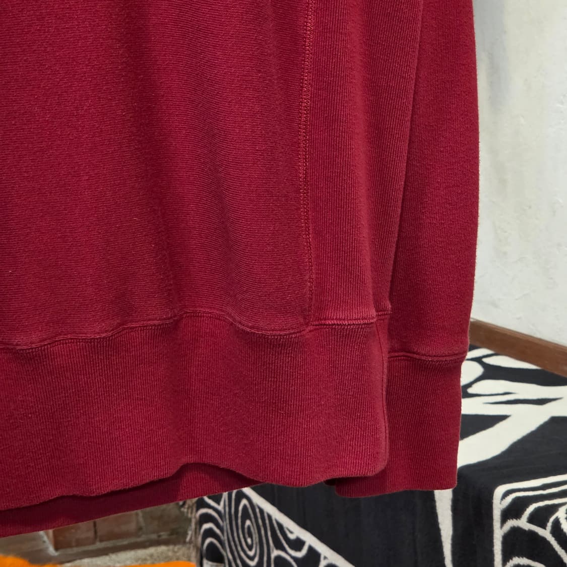 타미힐피거 별 자수 버건디 맨투맨 상품이미지5