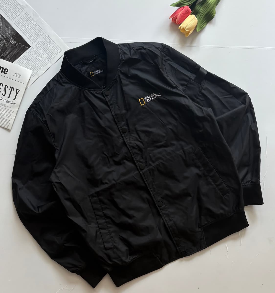 내셔널지오그래픽 블랙 봄버 점퍼 상품이미지1
