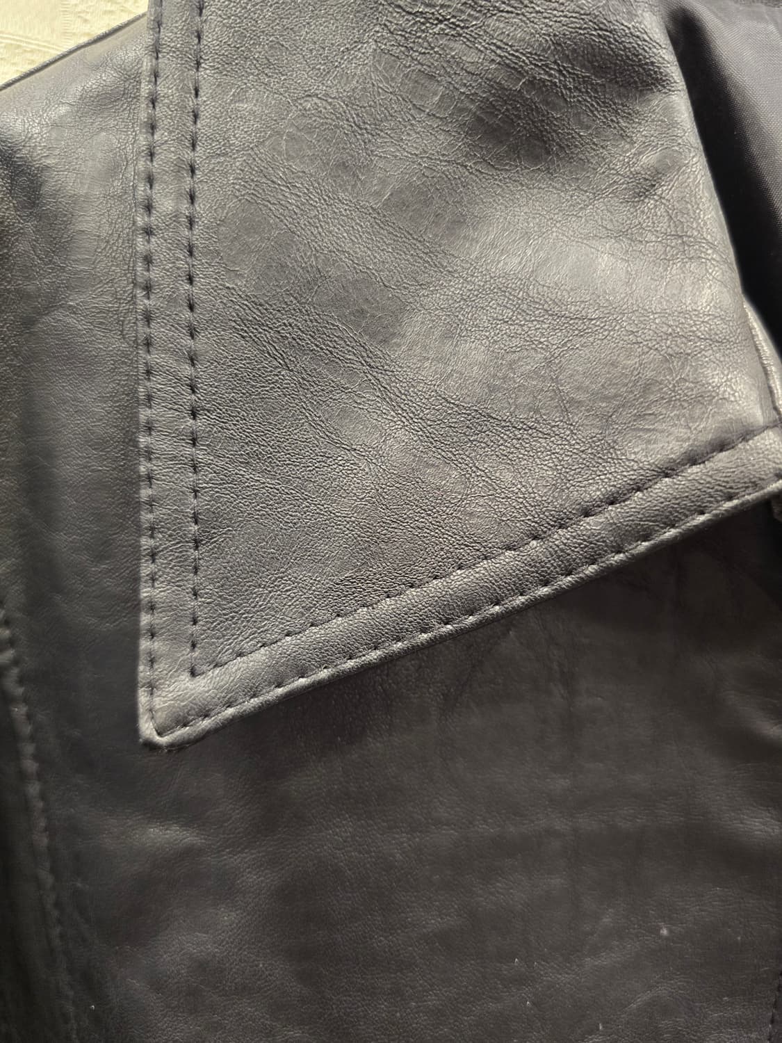 거의새거) 아카이브제이투유 블랙 레더 블루종 가죽자켓 상품이미지9