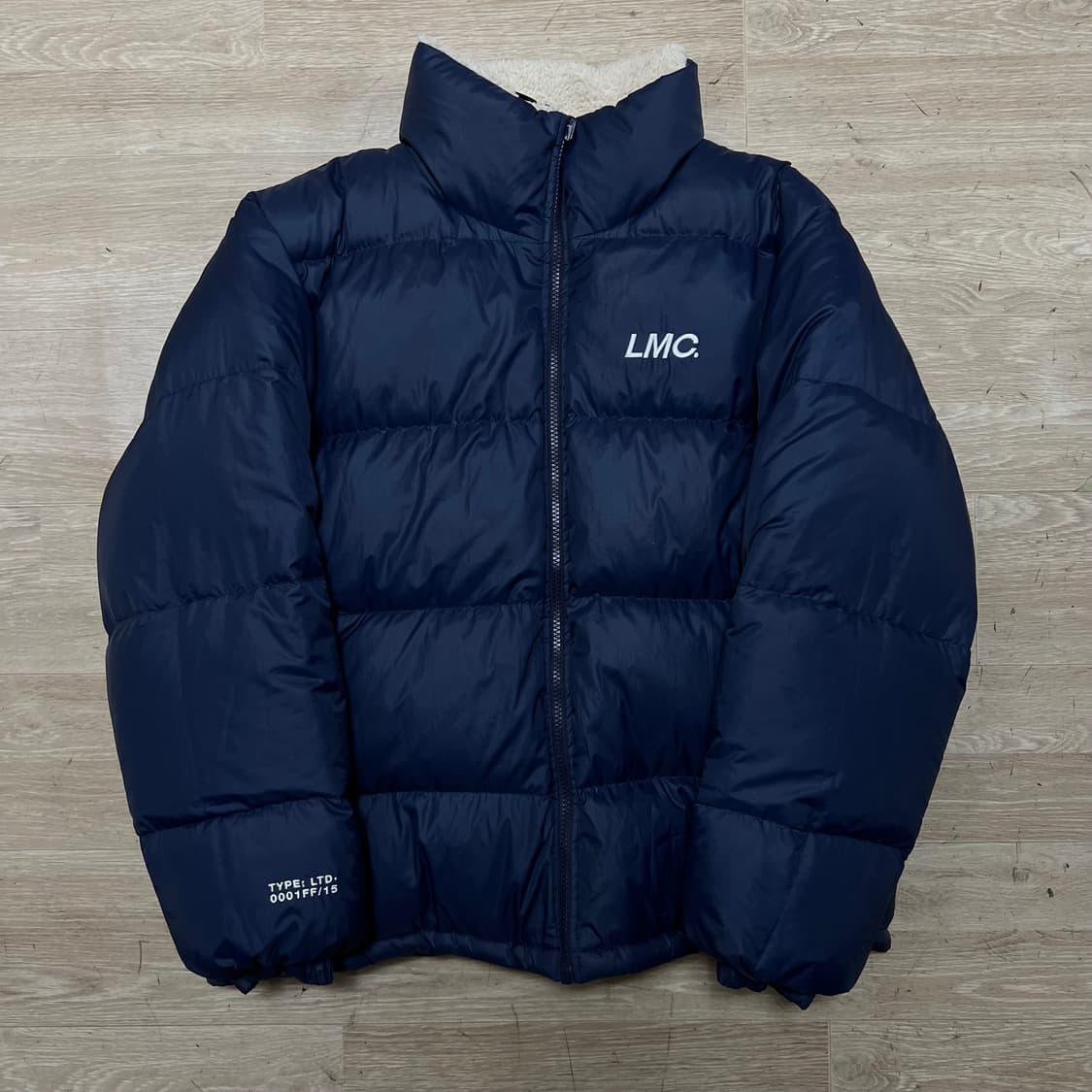 엘엠씨 덕다운 리버시블 뽀글이 후리스 푸퍼패딩 점퍼 [네이비] S/90 상품이미지1