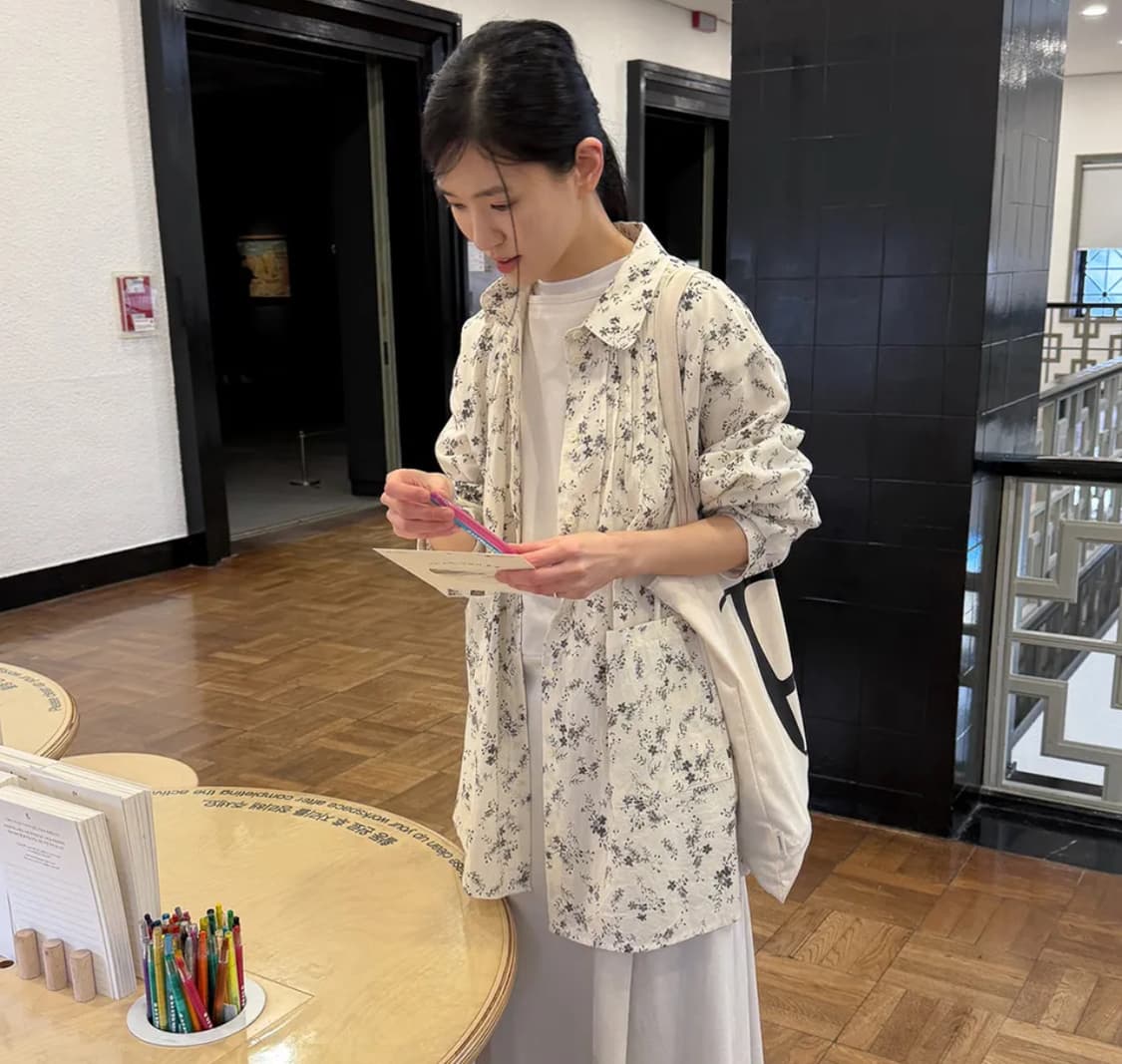 oversized pintuck shirt jacket flower 상품이미지1