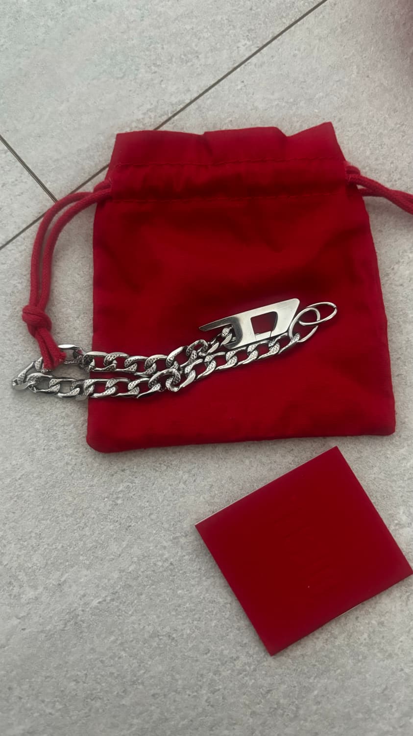 디젤 DX1496 스테인리스 스틸 체인 브레이슬릿 실버 상품이미지2