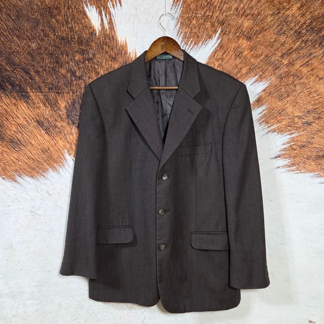 오스틴 리드 브라운 모소재 오버핏 블레이저 자켓 상품이미지1