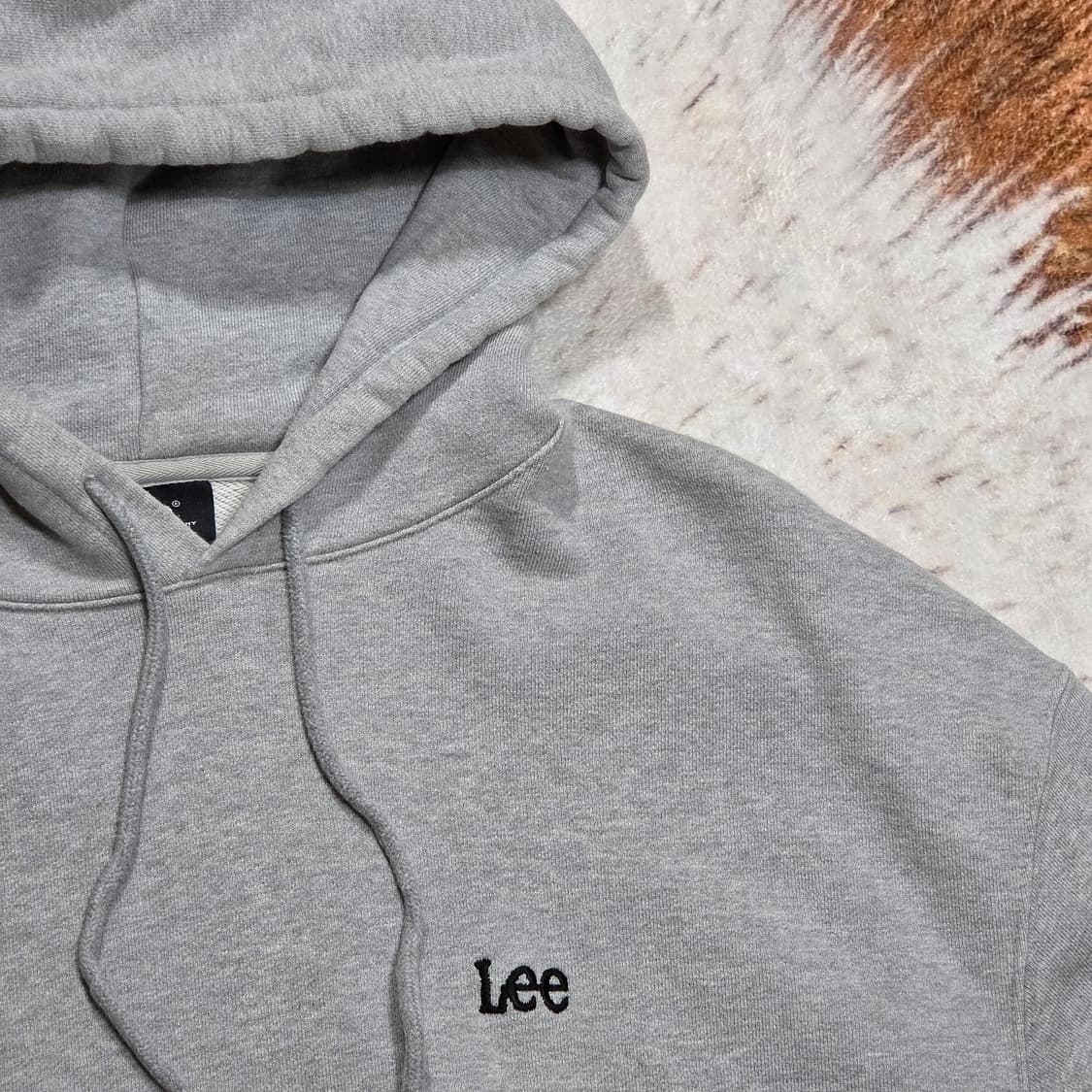 LEE 리 그레이 헤비코튼 오버핏 후드티 상품이미지2