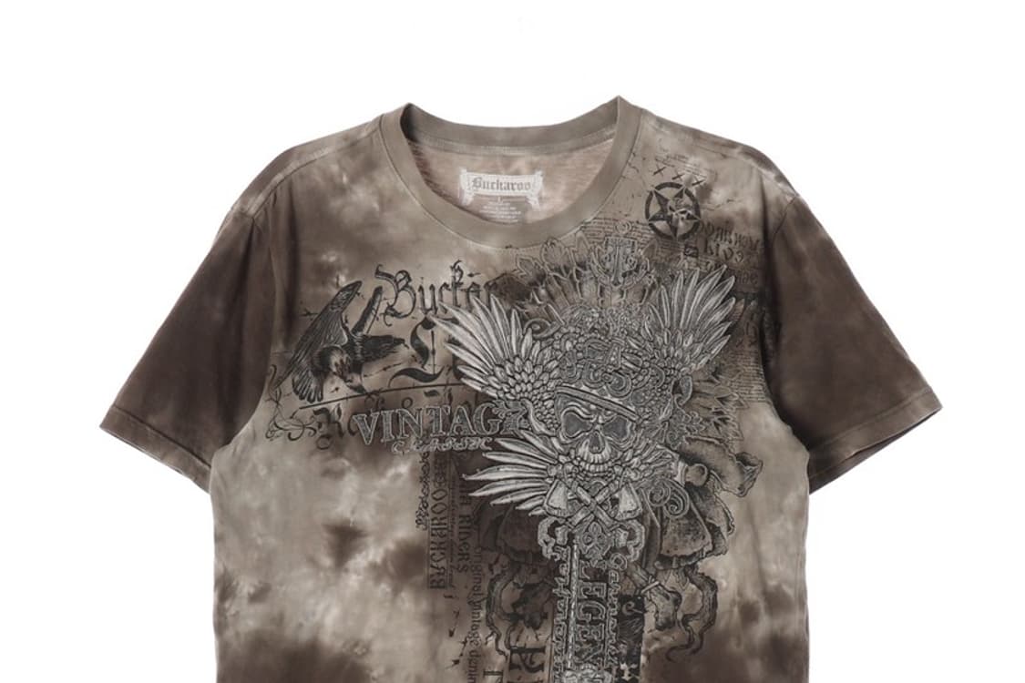 버커루 Y2K 그런지 타이다이 그래픽 반팔 티셔츠 L 상품이미지3