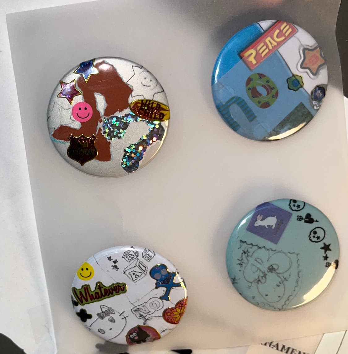 뱃지 핀버튼 브로치 { 4𝐞𝐚-1𝐬𝐞𝐭 } 상품이미지2