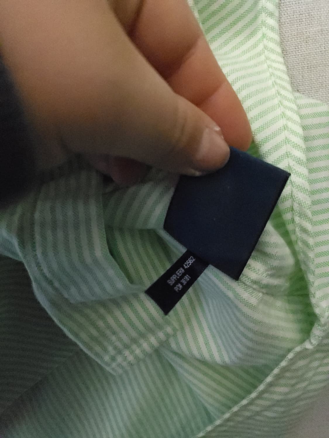 폴로 랄프로렌 스트라이프 셔츠 그린 s 상품이미지9