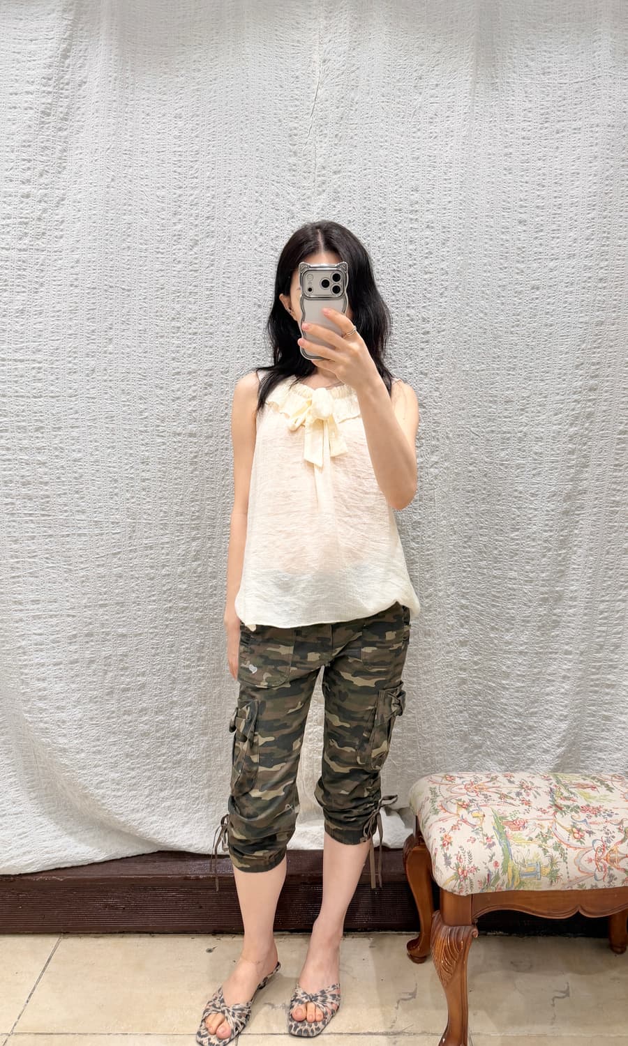 Ivory summer sleeveless blouse 상품이미지2