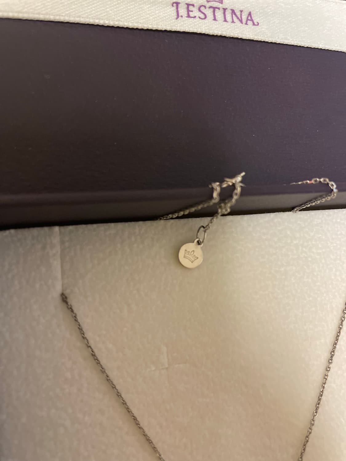 제이에스티나 정품 티아라 목걸이 심플 큐빅 유니크 실버925 순은 박스o 상품이미지3