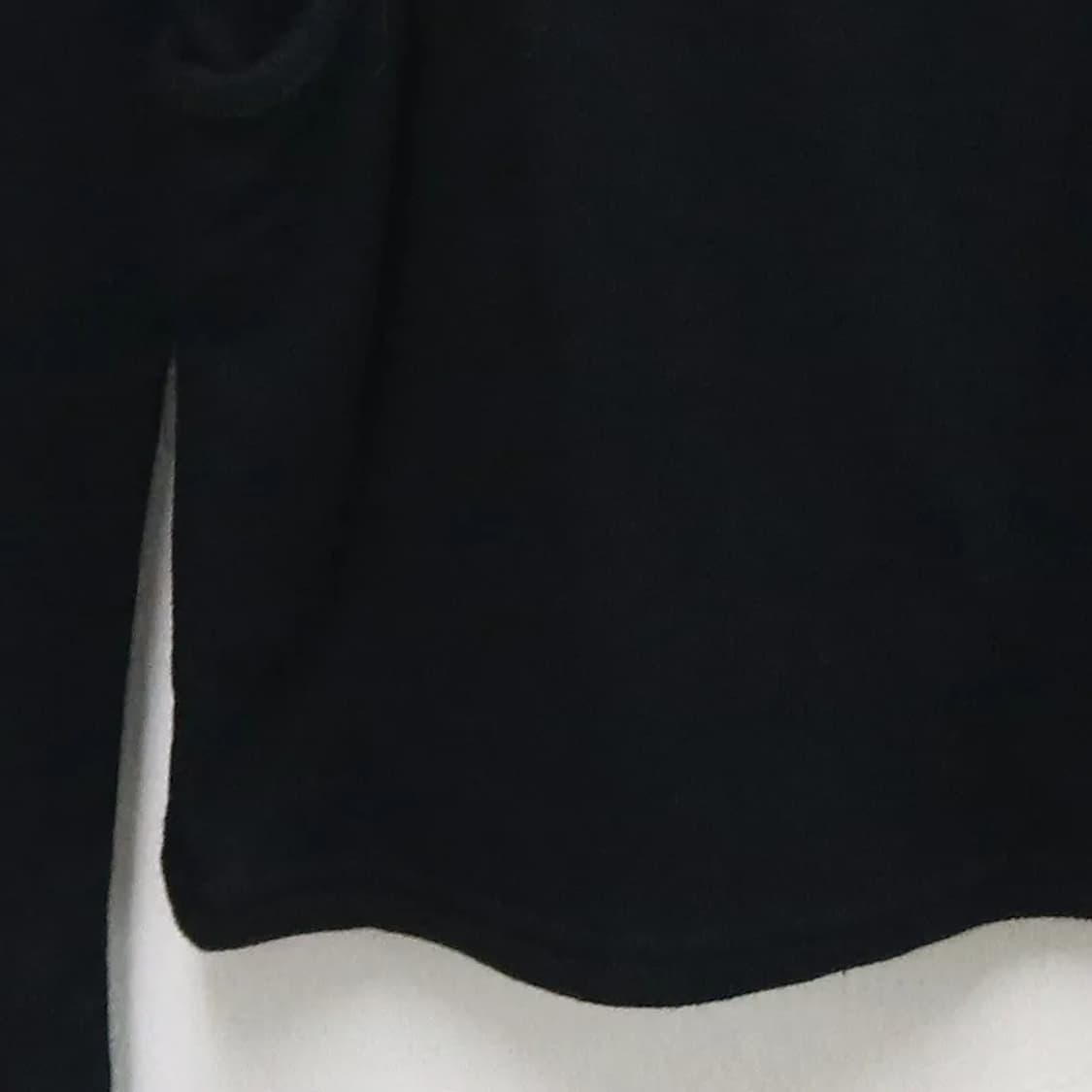 블랙 골지 트임 긴팔 티셔츠 61162 상품이미지5