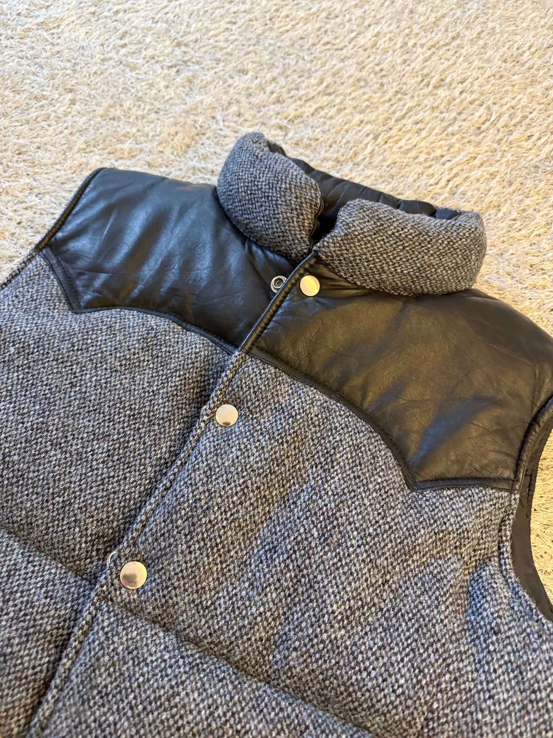 해리스트위드 패딩 베스트 상품이미지1