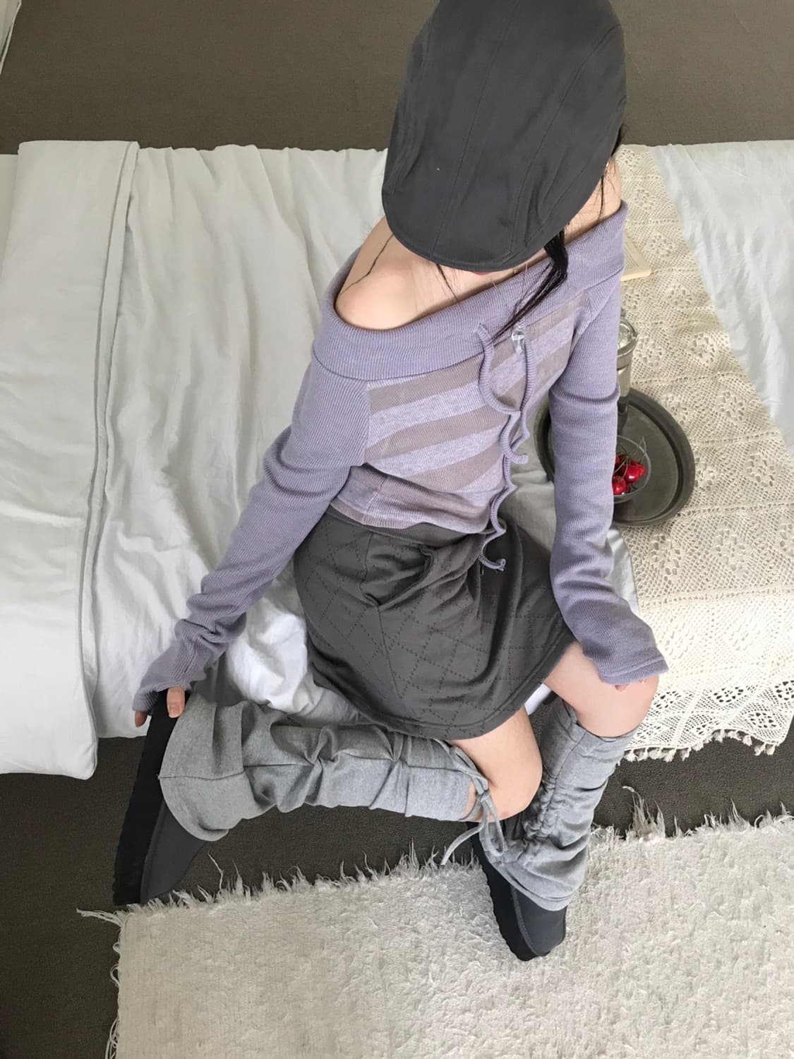 히피디피 베이직 헌팅 캡 모자 그레이 색상 판매 상품이미지2