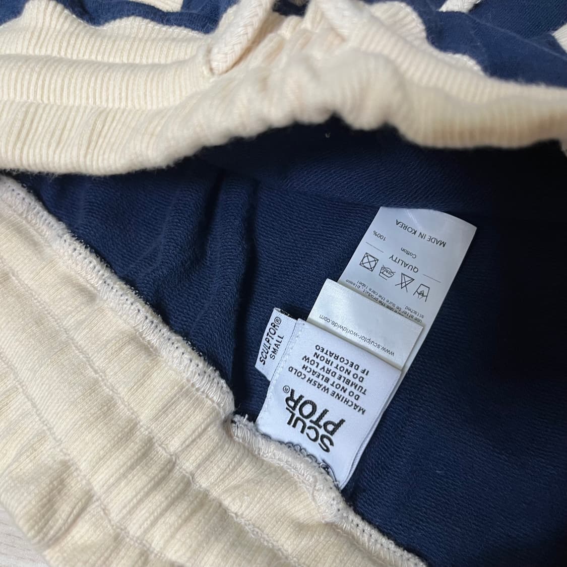 Color Block Long Skirt Navy/Cream 상품이미지9