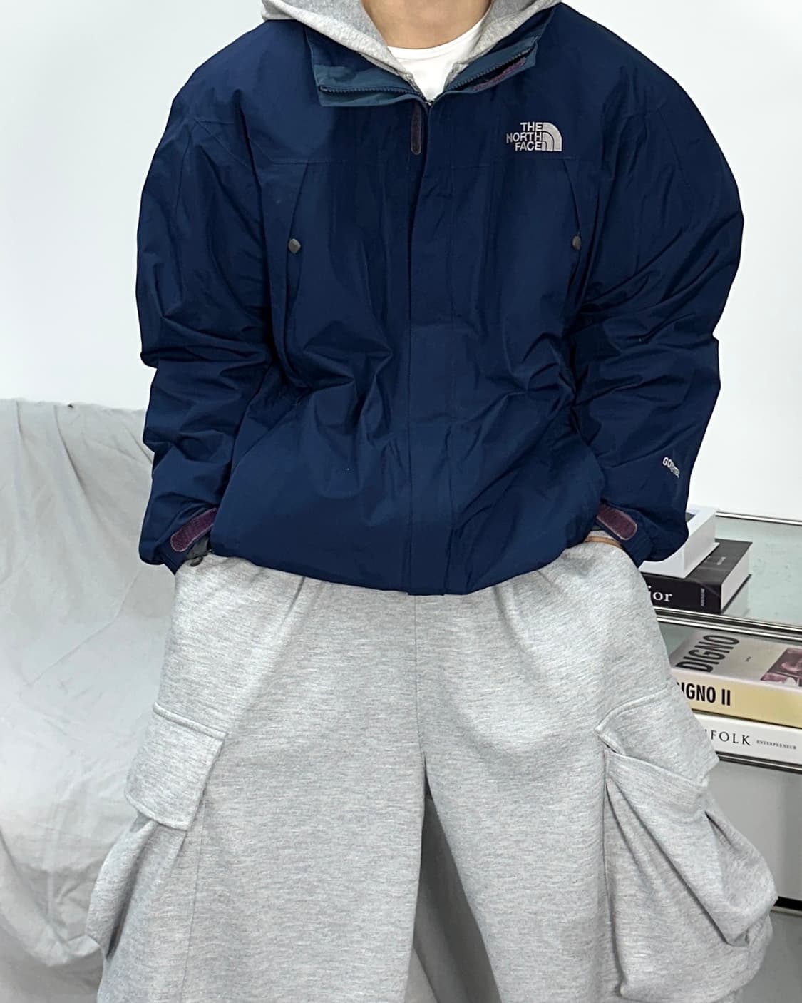 노스페이스 딥 네이비 고어텍스 바람막이 L 상품이미지1