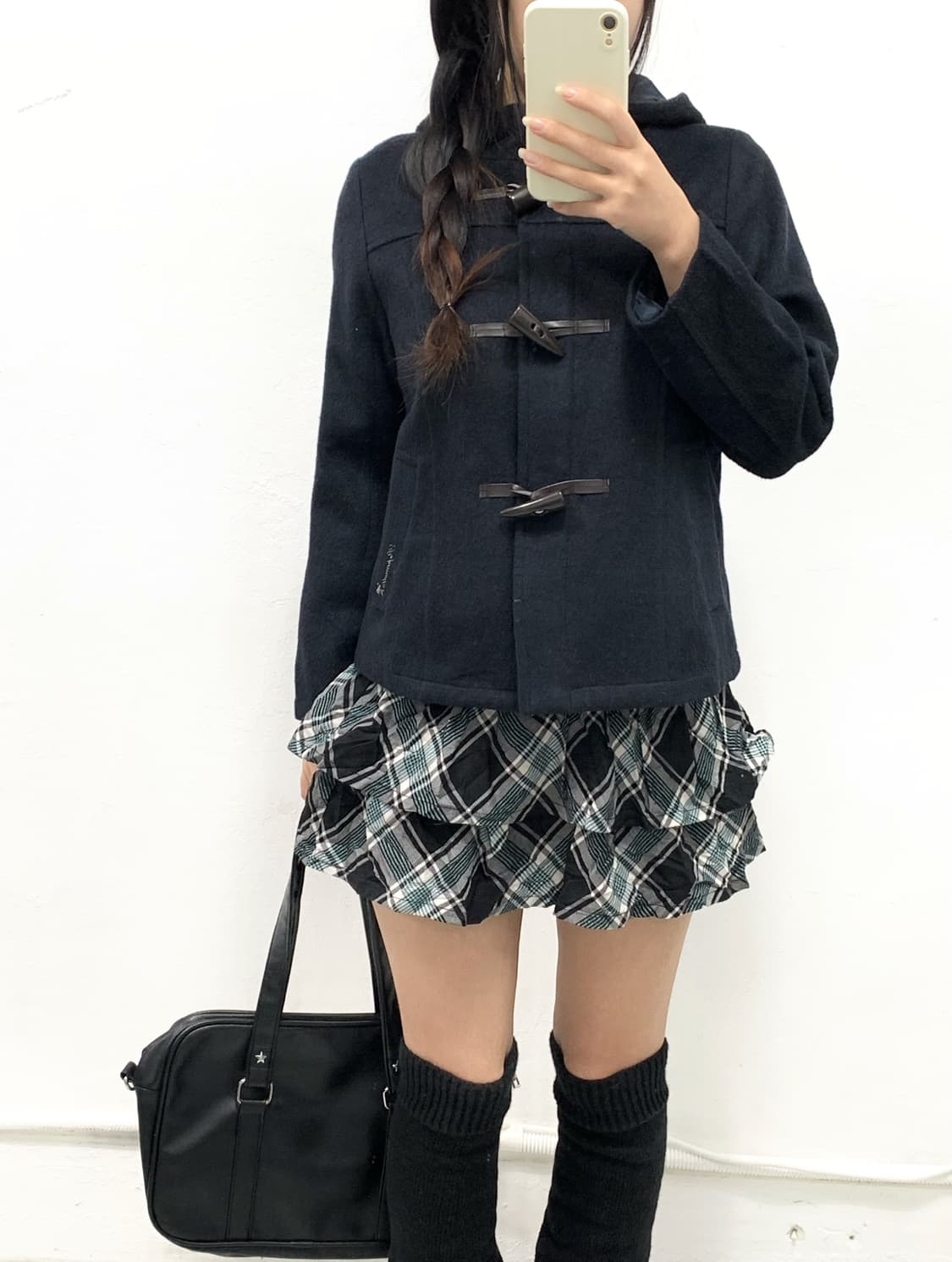 [POM PONETTE] 폼포넷 네이비 떡볶이 숏코트 상품이미지2