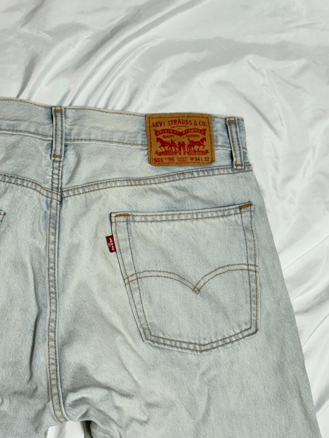 리바이스 555 96 릴렉스 스트레이트 스노우워싱진 상품이미지1