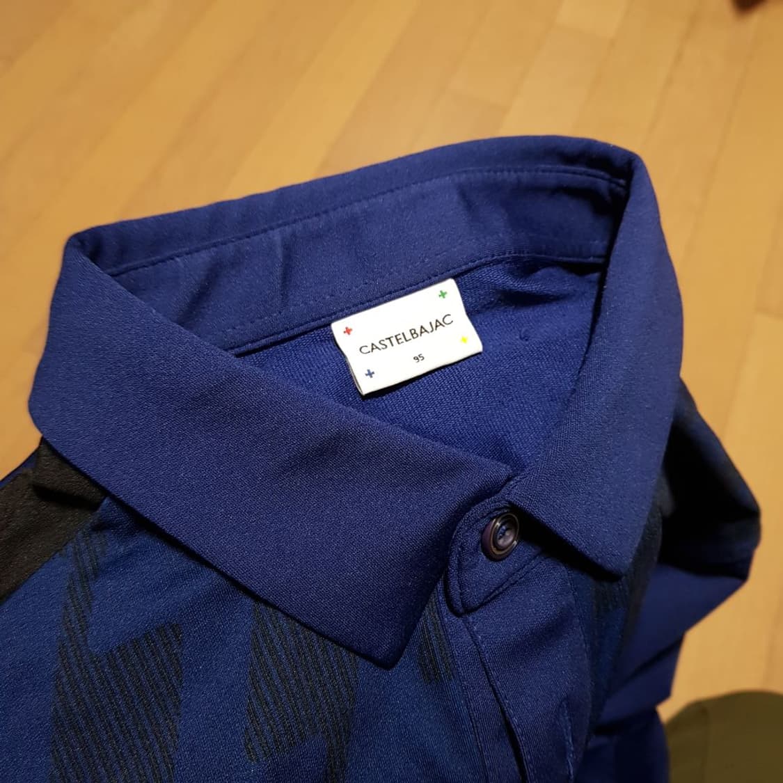 95 100 / 까스텔바작 /카라긴팔셔츠/블루/와초325/ 상품이미지4