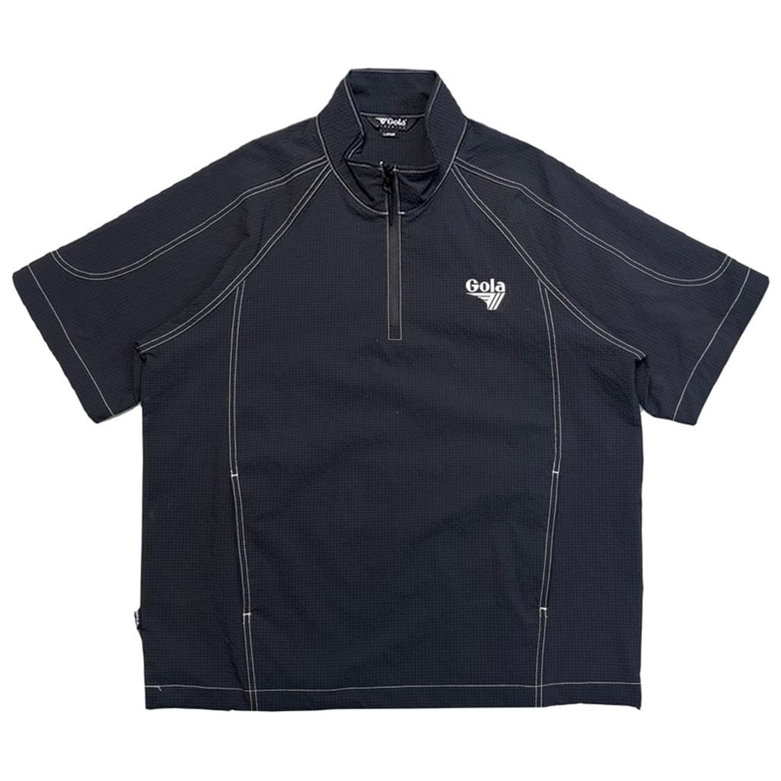 GOLA seersucker 아노락 반팔티 블랙 L 상품이미지1