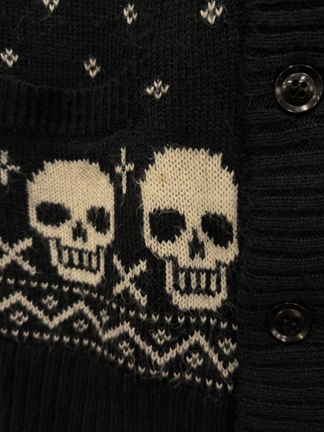 77) STOOGE & CO Skull Pattern Shawl Coll 상품이미지4