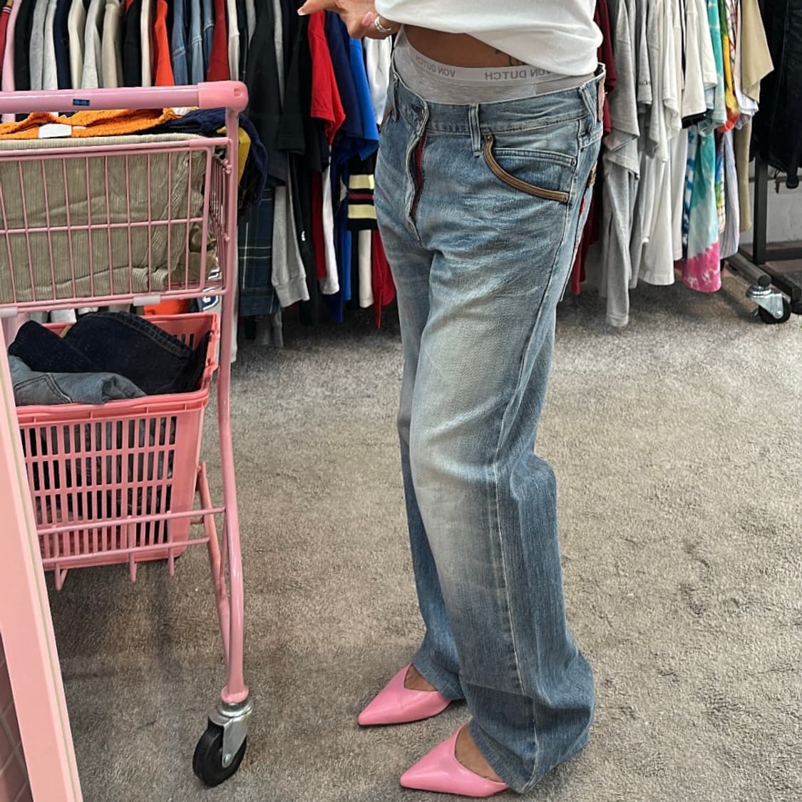 에드윈 블루트립 백포켓 웨스턴 데님 팬츠(32) 상품이미지3