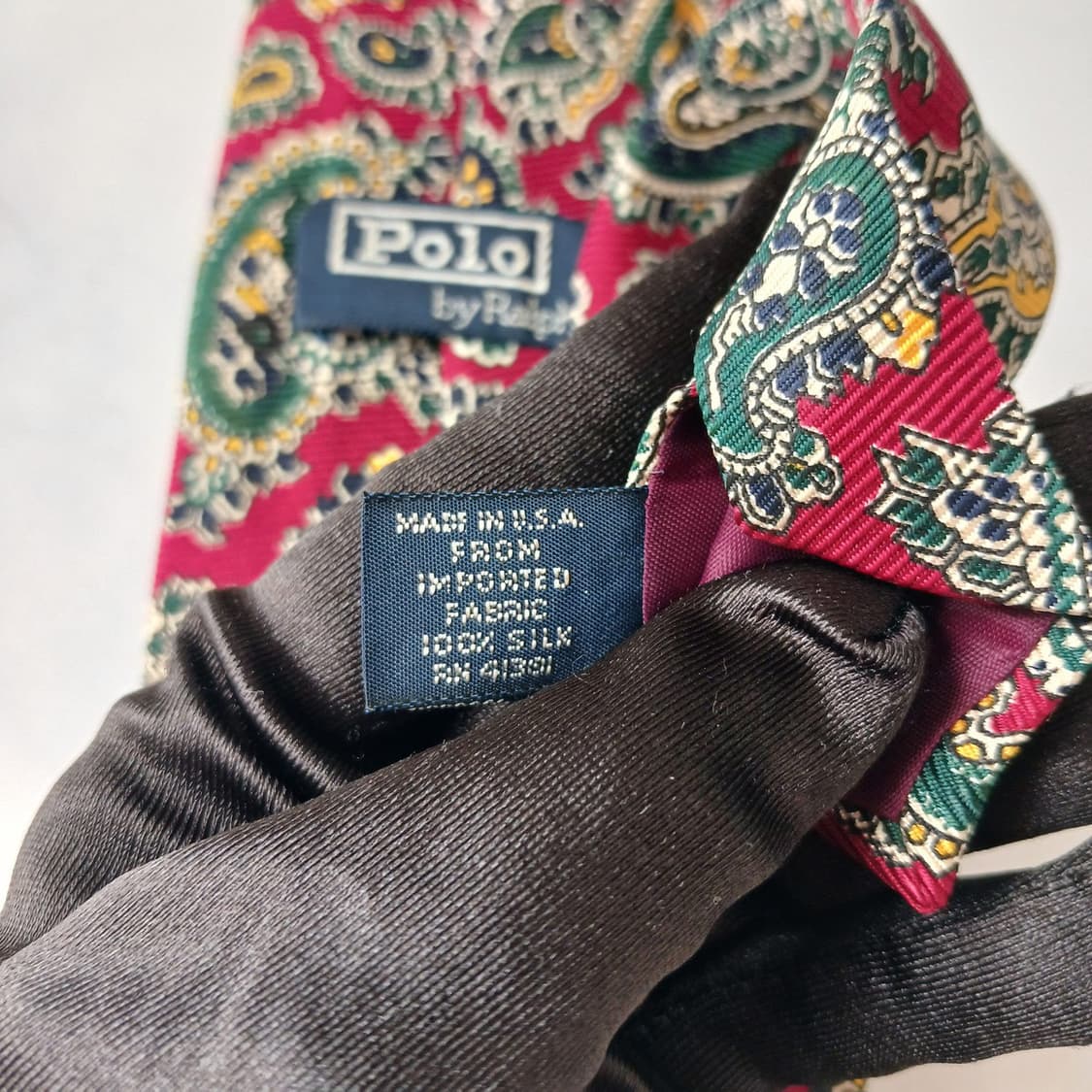 폴로 랄프로렌 실크 버건디 페이즐리 넥타이 8.8cm A+등급 G22
 상품이미지9