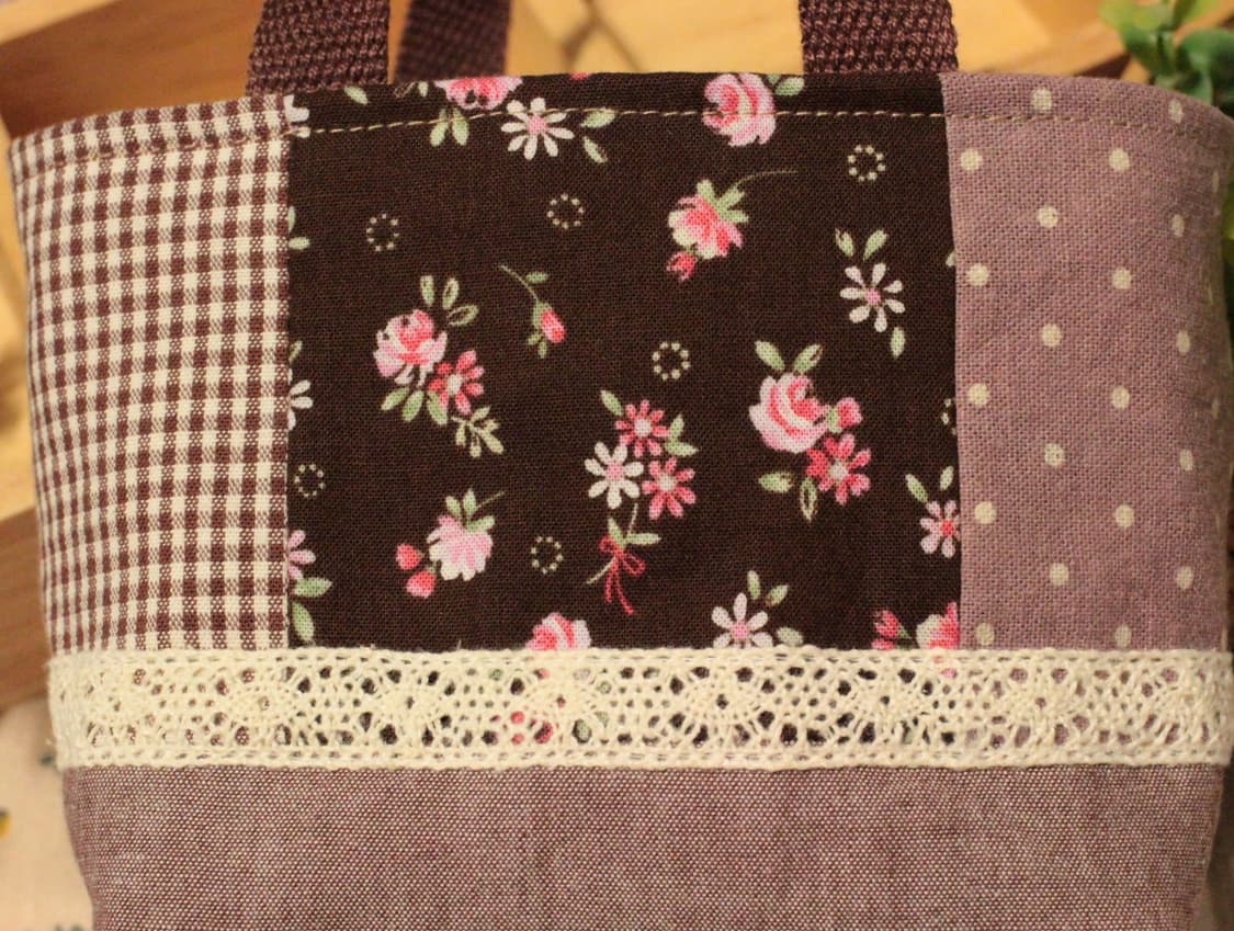 핸드메이드 패치워크 파우치 겸 패브릭 바구니 상품이미지2