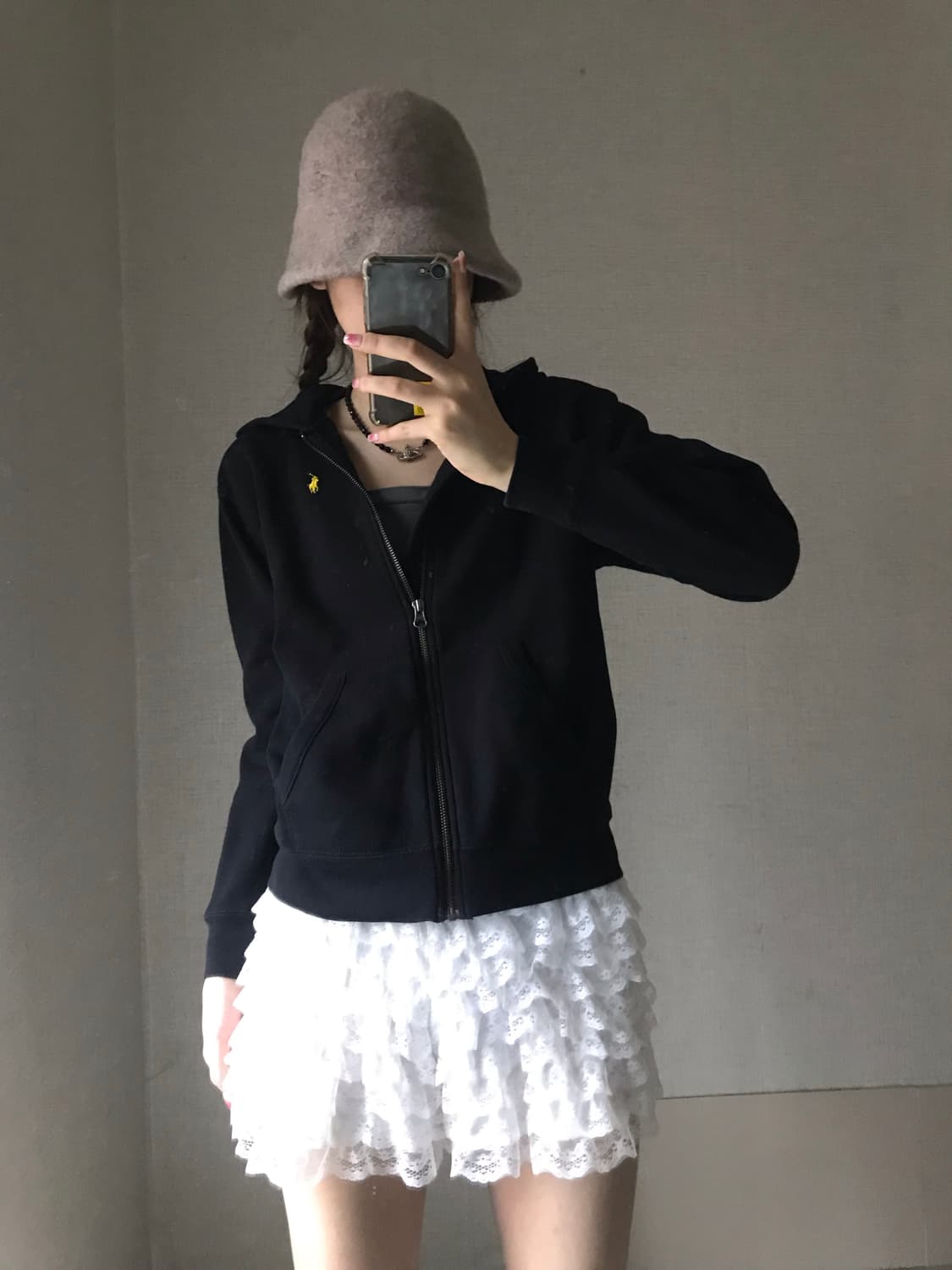 폴로 블랙 후드집업 상품이미지4