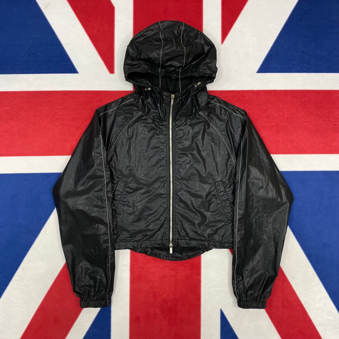 마뗑킴 크롭 후디 코팅점퍼 여성 FREE  상품이미지3