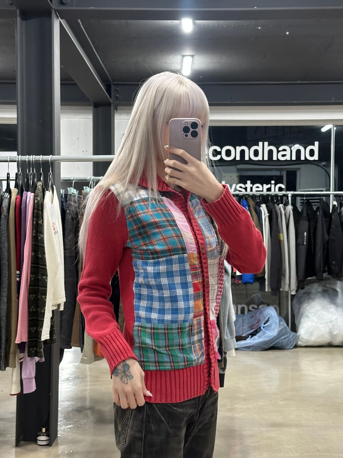 히스테릭 글래머 패치 니트 가디건 상품이미지1