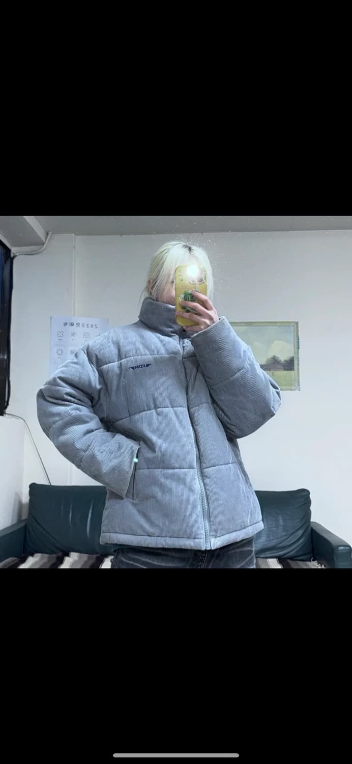 투티/ 0077 FDM 코듀로이 패딩 점퍼 자켓 그레이 회색 상품이미지1