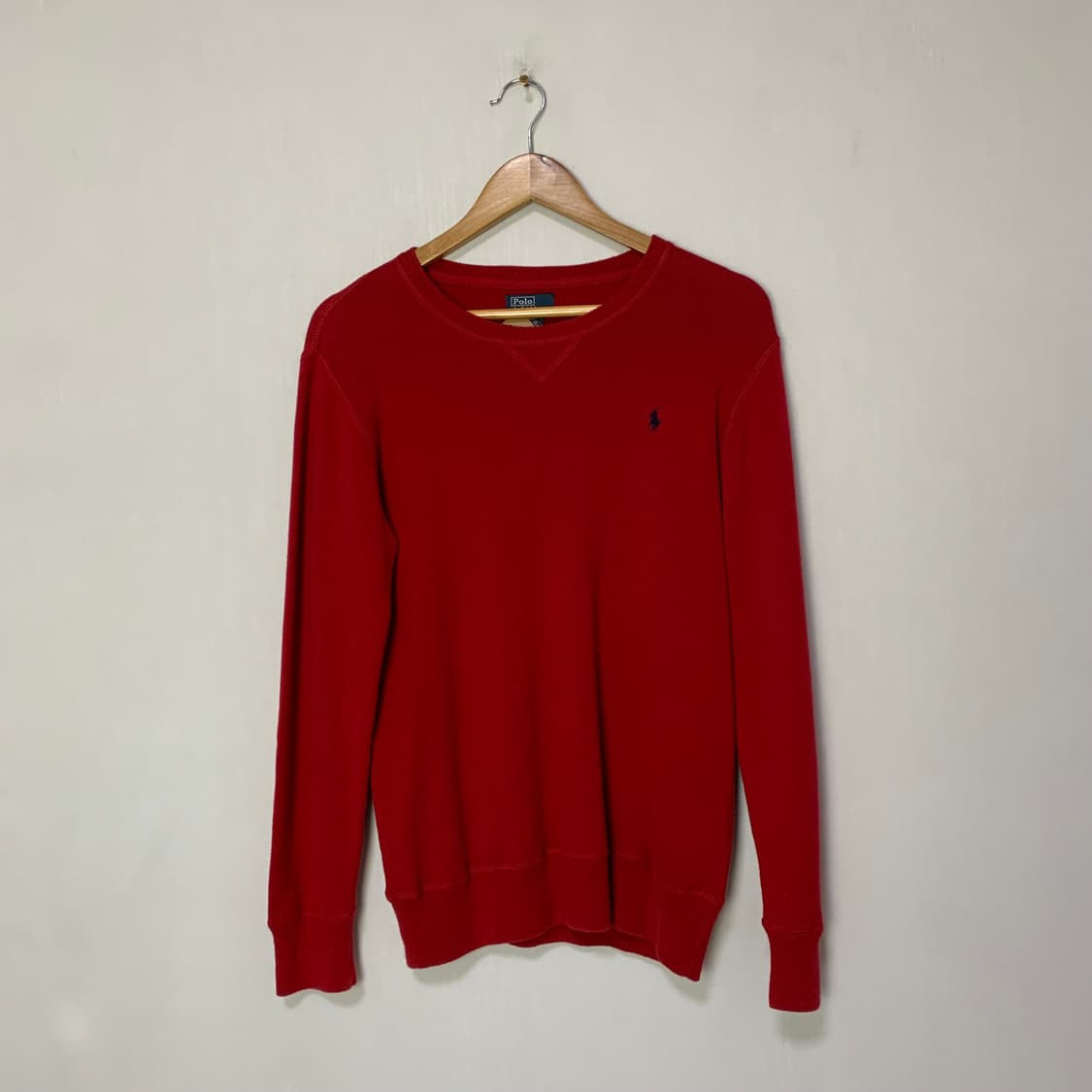 폴로 랄프로렌 빈티지 긴팔 니트 맨투맨 레드 XL 여성 남성 M-L 상품이미지1