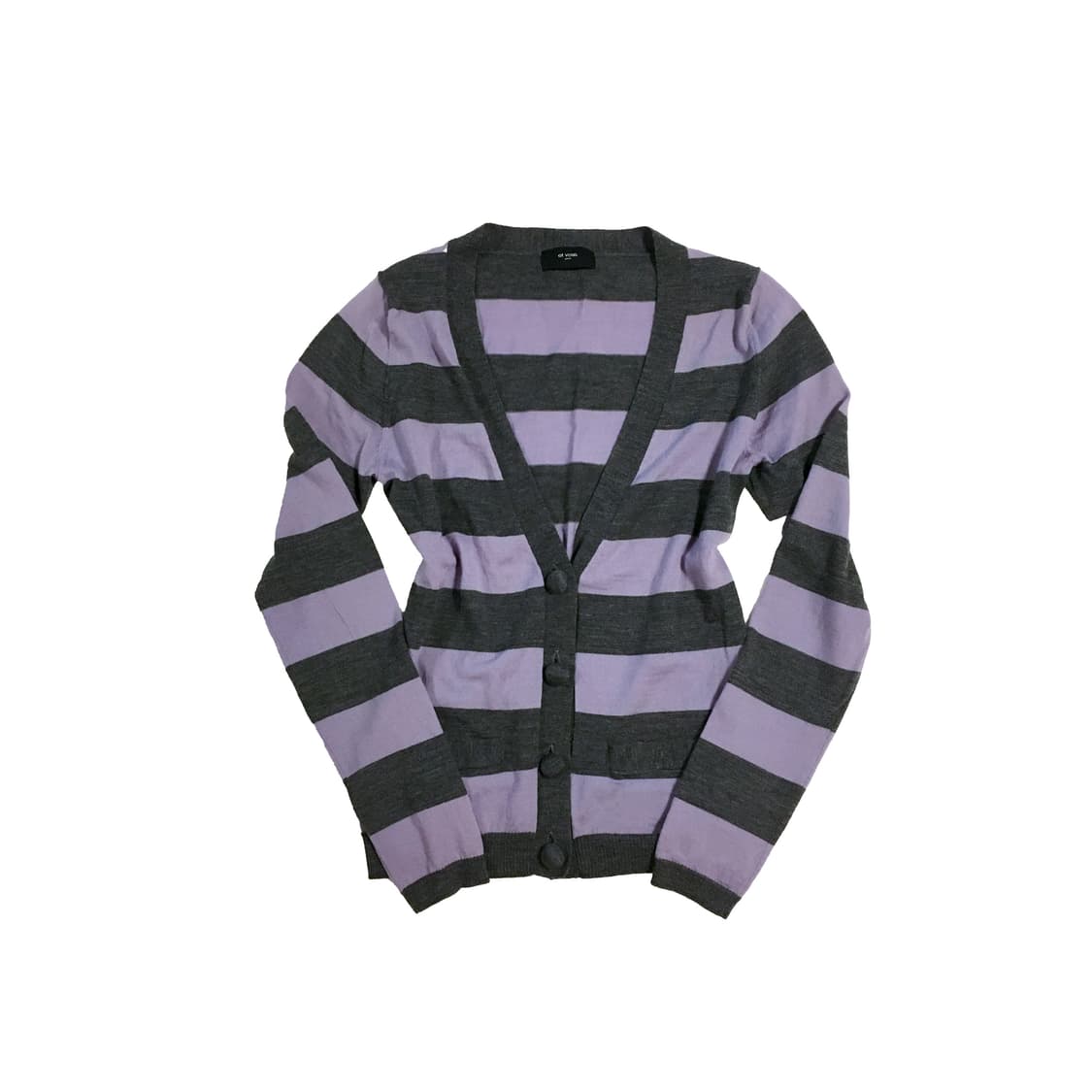퍼플그레이 스트라이프 가디건 상품이미지1