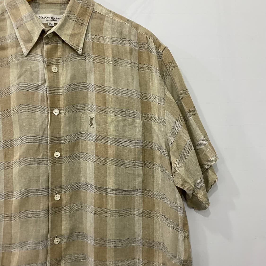 YSL 체크 반팔셔츠(100) 상품이미지3