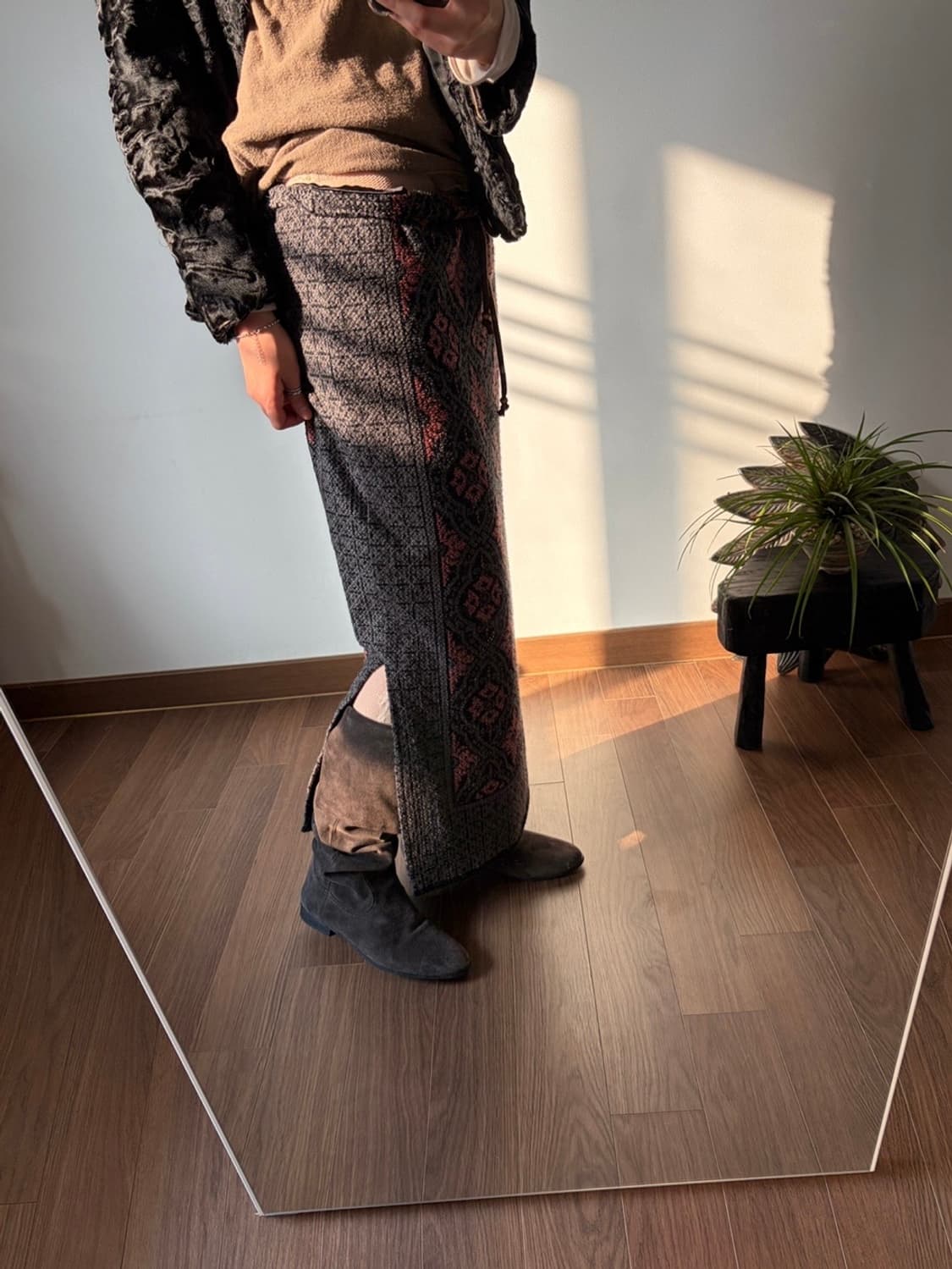 patterned long skirt 상품이미지4