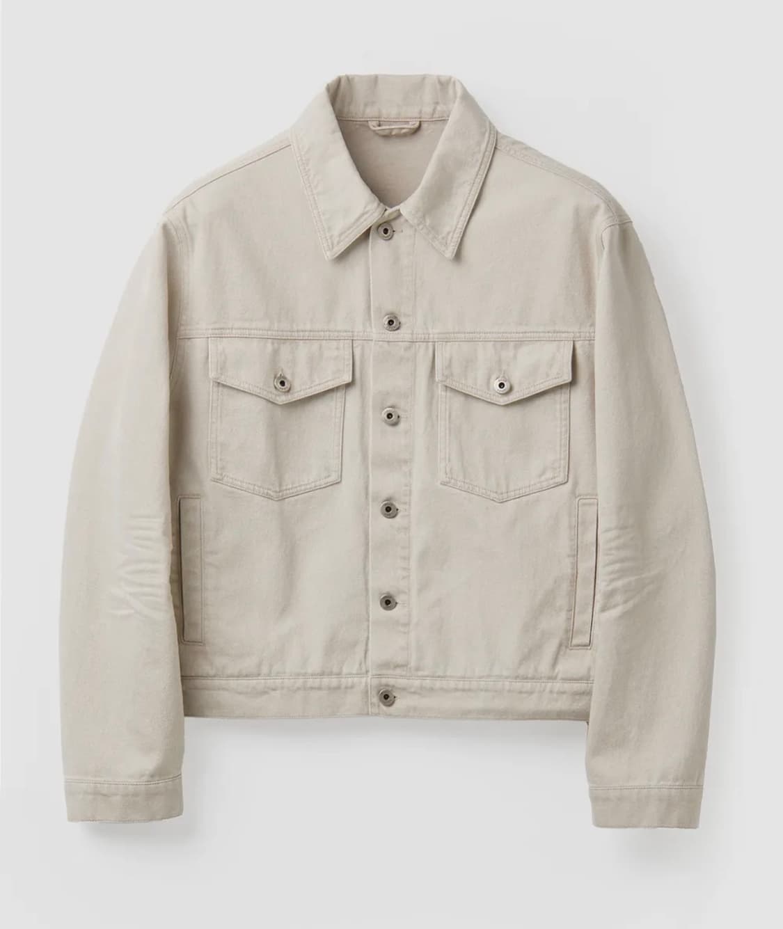 쿠어 엠보 워시드 데님 트러커(크림 베이지) M 상품이미지1