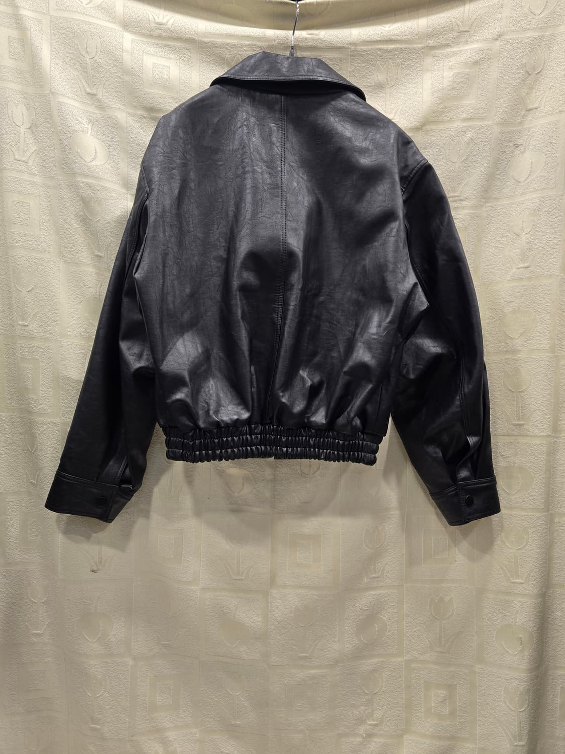 거의새거) 아카이브제이투유 블랙 레더 블루종 가죽자켓 상품이미지7