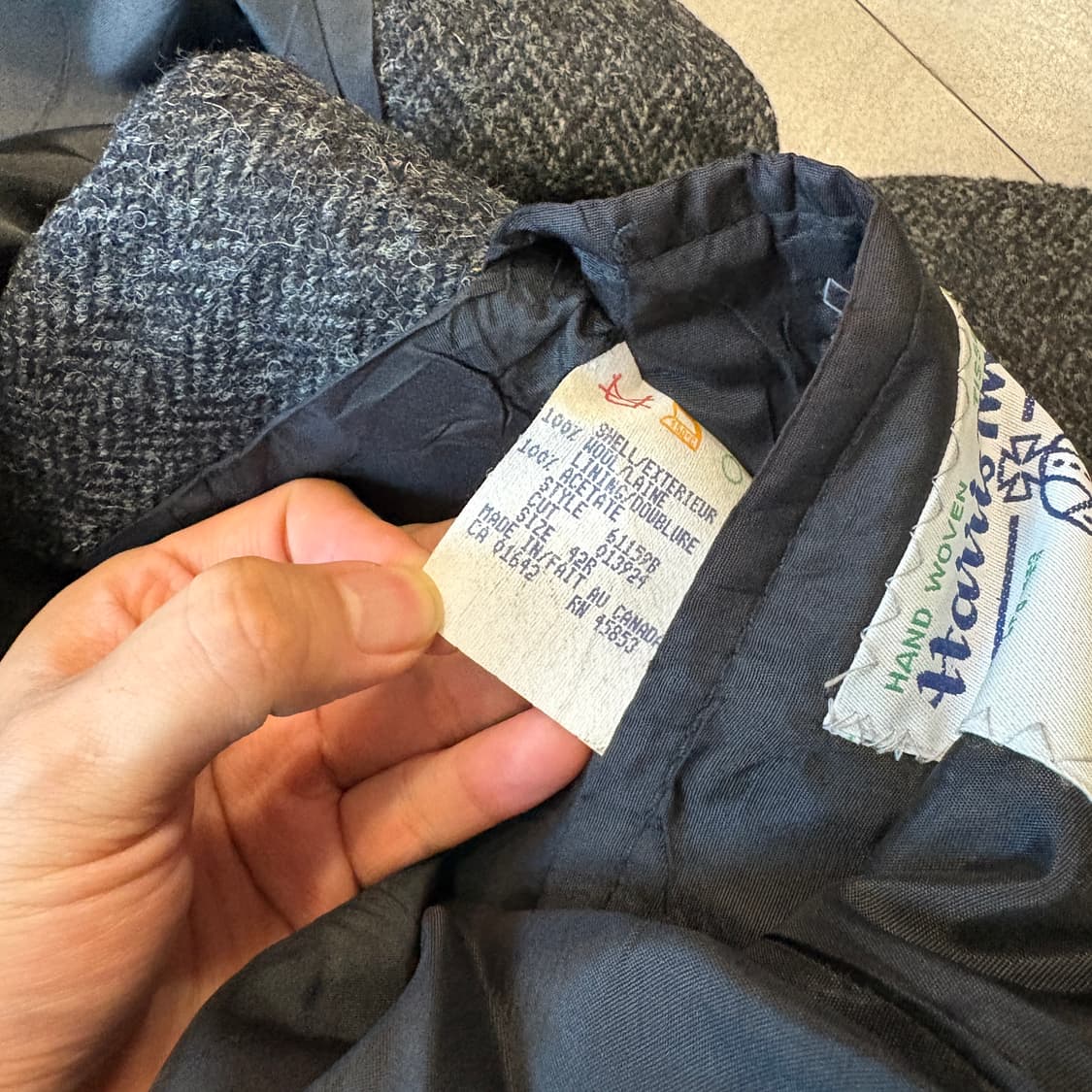 90년대 캐나다 생산 해리스트위드 울 자켓 상품이미지8